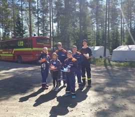 Es grüßt die Jugendfeuerwehr Welzow aus Finnland