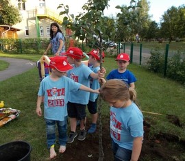 Zur Erinnerung wurde ein Birnbaum gepflanzt