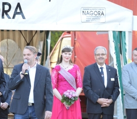 stellv. Bürgermeister der Stadt Forst (Lausitz) Jens Handreck überbringt seine Grußwarte an die Lagerteilnehmer