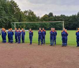 Die beiden Jugendgruppen aus Forst (Lausitz) und Peitz bei der Eröffnung