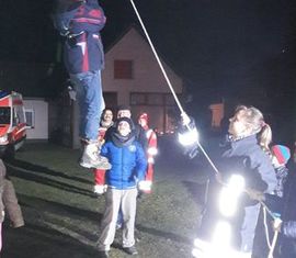 Der selbstgebundene Rettungsknoten wurde ausprobiert.