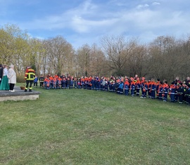 Eröffnung des Orientierungslaufes in Jehserig