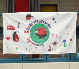 Ein Werbeplakat der Kinderfeuerwehr Spremberg