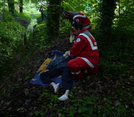 Vorführung der Rettungshundestaffel