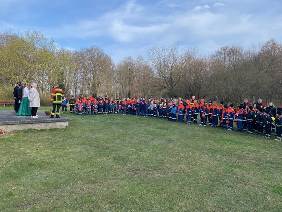 Eröffnung des Orientierungslaufes in Jehserig
