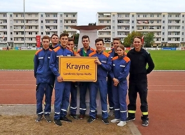 Einen hervorragenden fünften Platz bei 20 Mannschaften haben die Krayner Nachwuchsfeuerwehrleute bei den Landesmeisterschaften erreicht.