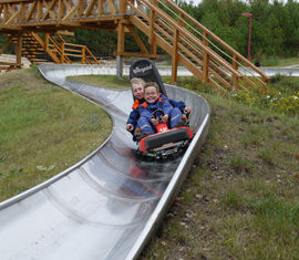 Zu Belohnung ging es auf die Sommerrodelbahn im Erlebnispark Teichland.