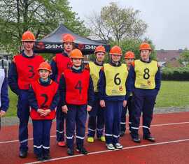 Antreten zum Wertungslauf im A-Teil JF Trebendorf