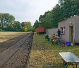 Die wieder deutlich erkennbare Laufbahn.