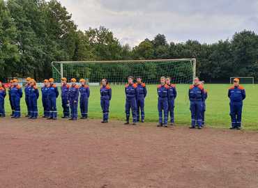 Die beiden Jugendgruppen aus Forst (Lausitz) und Peitz bei der Eröffnung