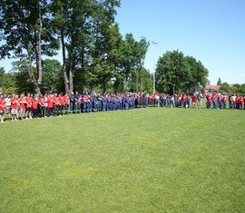 Die Jugendgruppen beim Abschlussappell