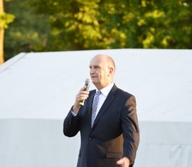 Ministerpräsident des Landes Brandenburg Dr. Dietmar Woidke überbringt seine Grußwarte an die Lagerteilnehmer