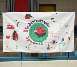 Ein Werbeplakat der Kinderfeuerwehr Spremberg