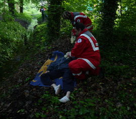 Vorführung der Rettungshundestaffel