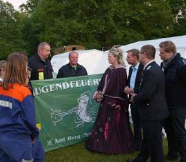 Ehrengäste zu Besuch bei der JF des Amtes Burg (Spreewald)