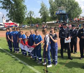 Trebendorfer Gruppe bei der Siegerehrung zum 2. Platz