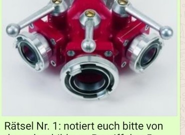 So sehen die Rätsel in der eigenen Whatsapp-Gruppe der Jugendfeuerwehr Neuhausen/Spree aus.